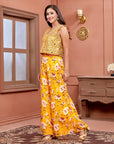 Mango Floral Flair Pants Set - dress indian dress