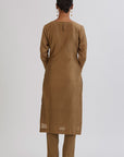 Sunheri Chanderi Kurta Set