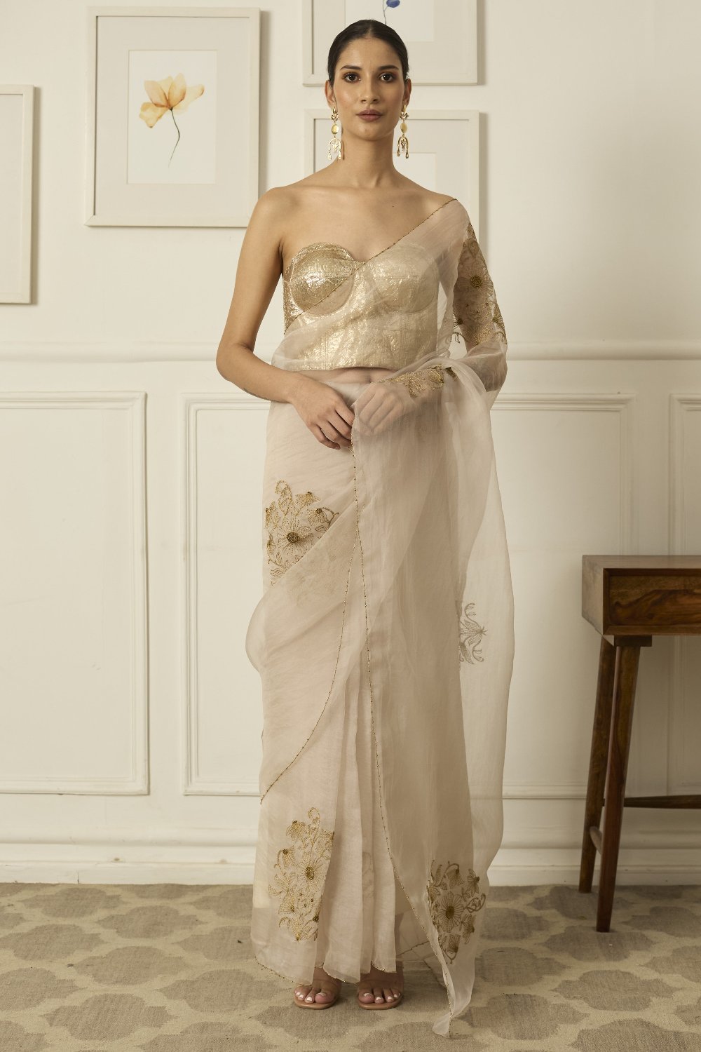 Miral Silk Organza Saree - designer silk saree