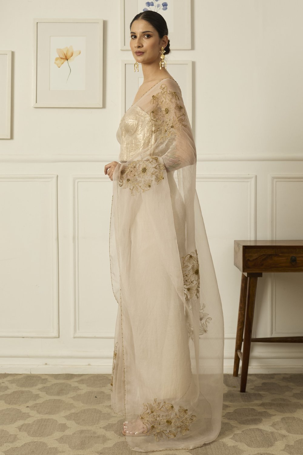 Miral Silk Organza Saree - designer silk saree