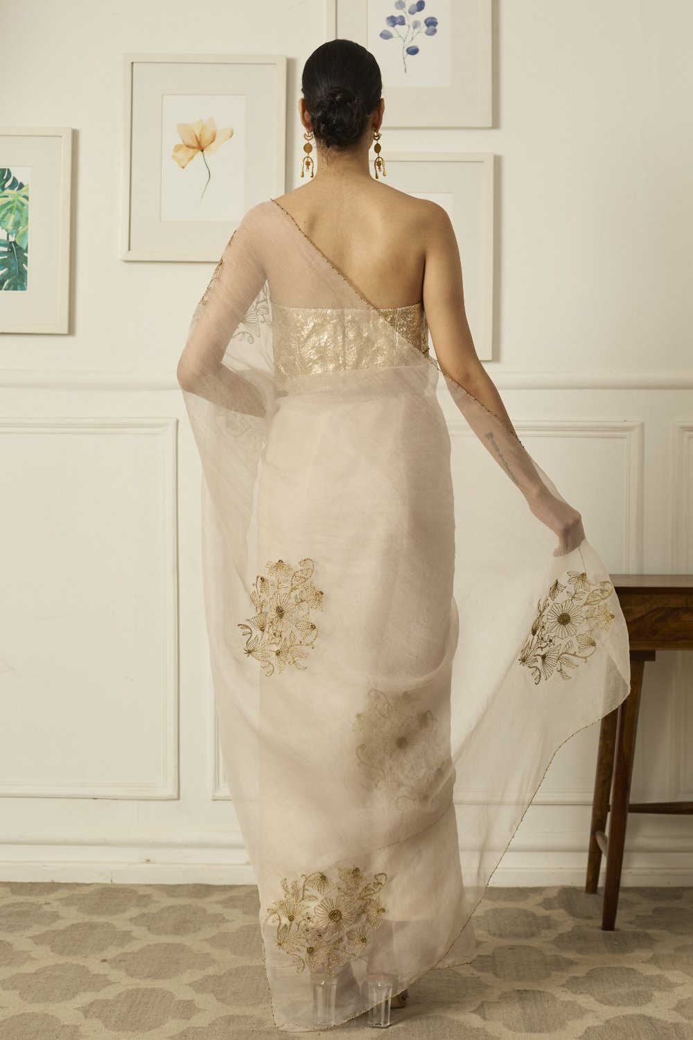 Miral Silk Organza Saree - designer silk saree