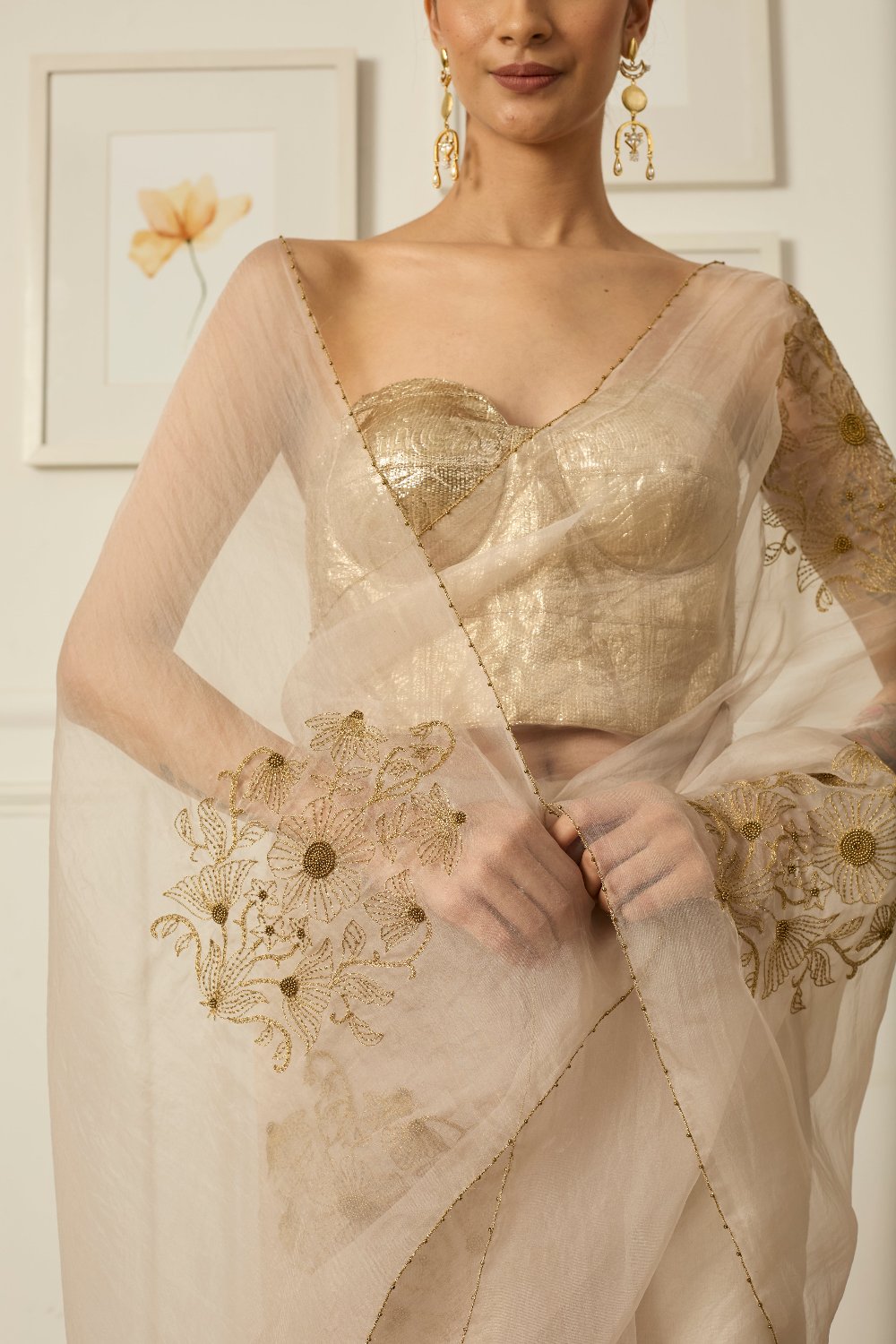 Miral Silk Organza Saree - designer silk saree