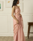 PASTEL PINK DHARA Chiffon Saree - saris indian dress