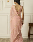 PASTEL PINK DHARA Chiffon Saree - saris indian dress