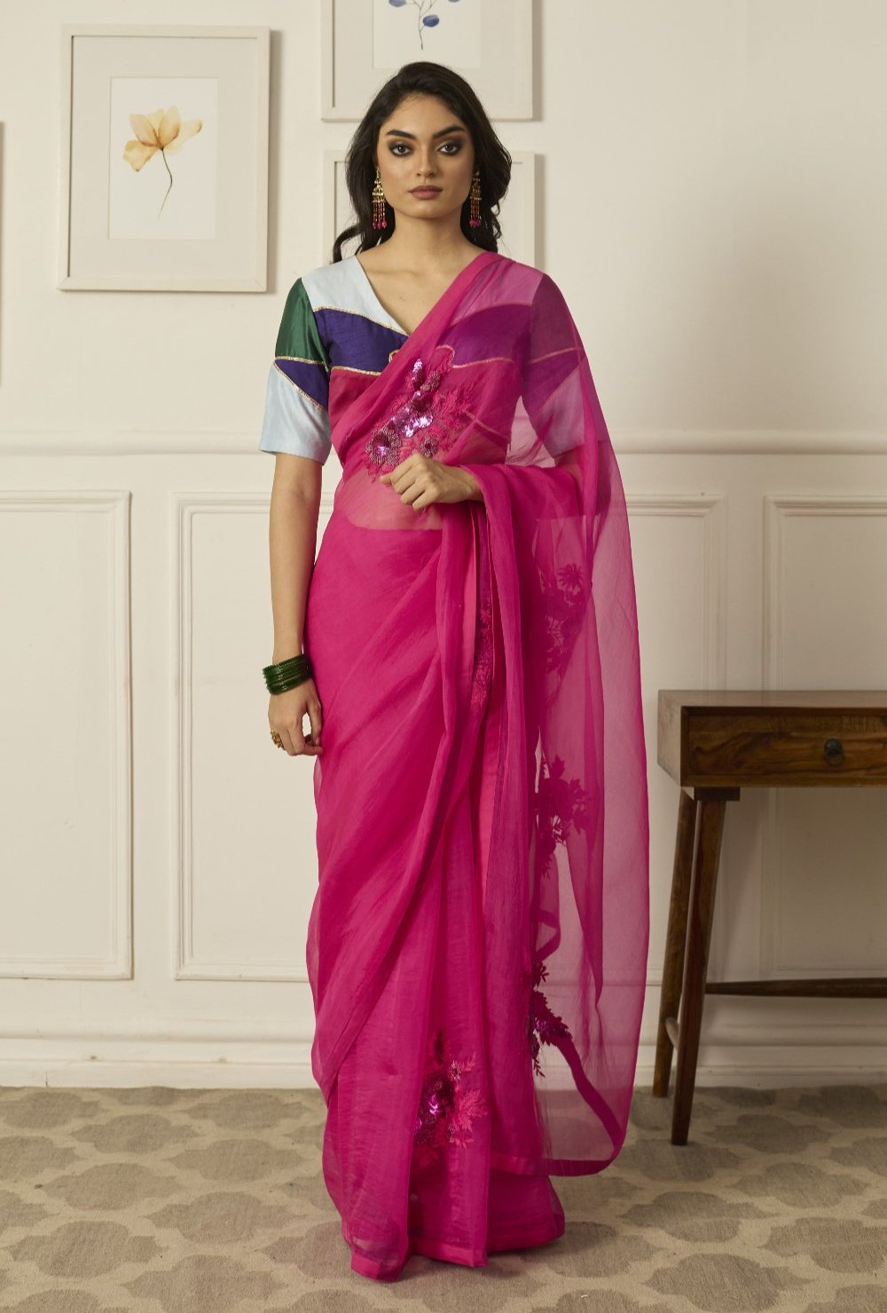 Pink Aradhana Saree - indian saree outfits
