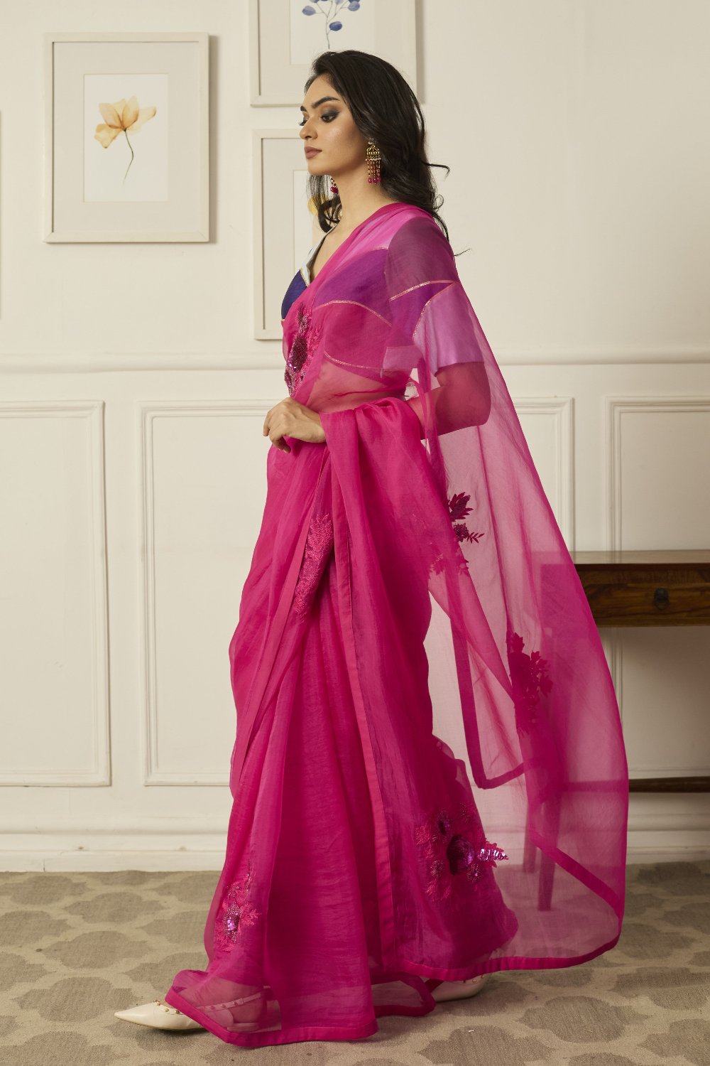Pink Aradhana Saree - indian saree outfits