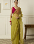 LIME RUQSAT Saree - indian wear