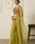 LIME RUQSAT Saree - indian wear