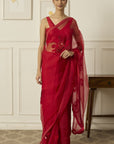 RED ARADHANA Saree - red indian dresses
