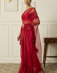 RED ARADHANA Saree - red indian dresses