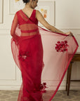 RED ARADHANA Saree - red indian dresses