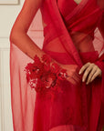 RED ARADHANA Saree - red indian dresses