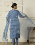 Powder Blue Iris Kurta Set - ladies indian outfits