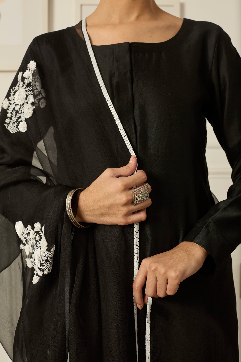 BLACK REET Kurta Set - india dress women