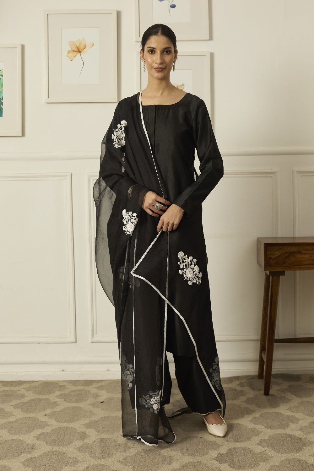 BLACK REET Kurta Set - india dress women