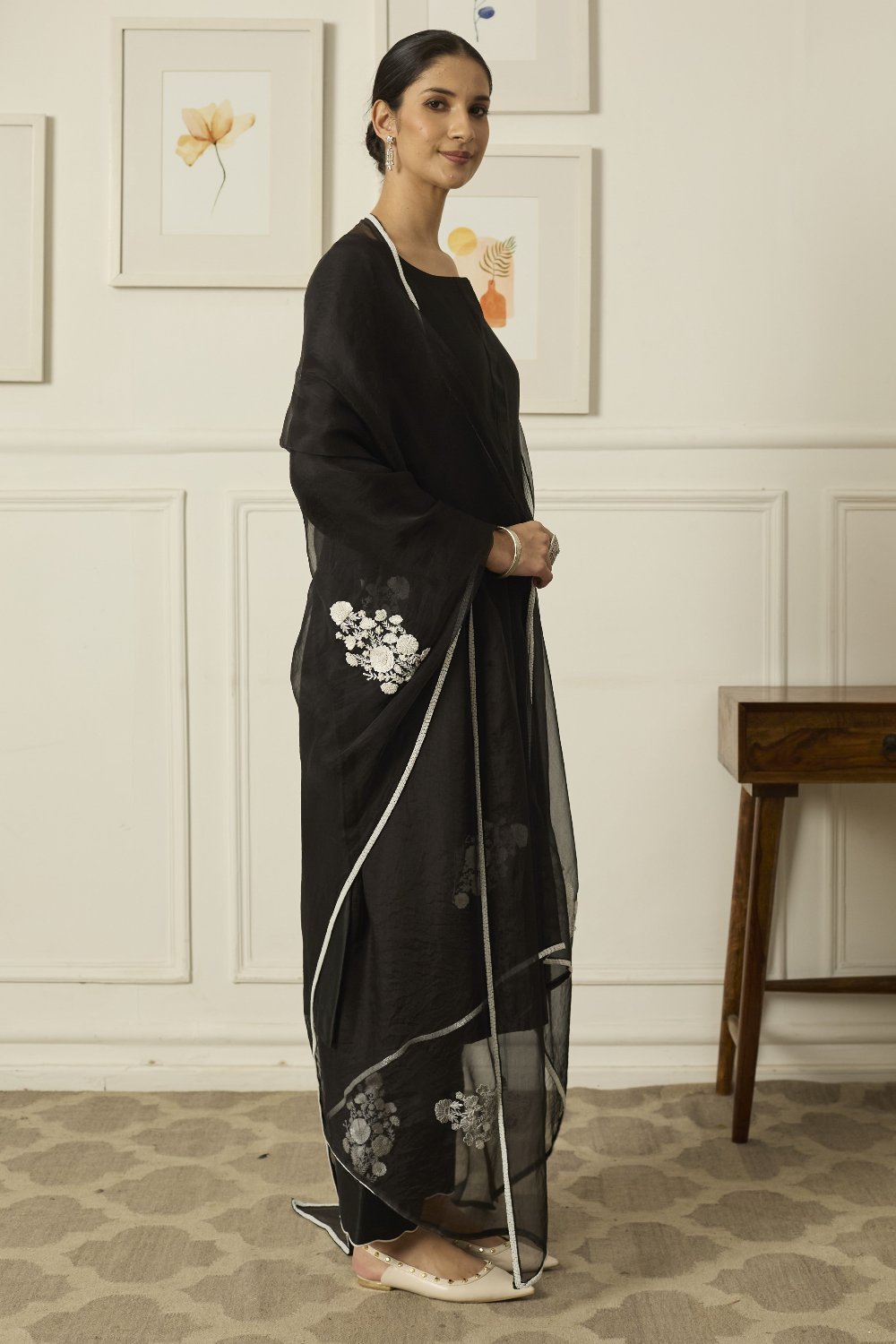 BLACK REET Kurta Set - india dress women
