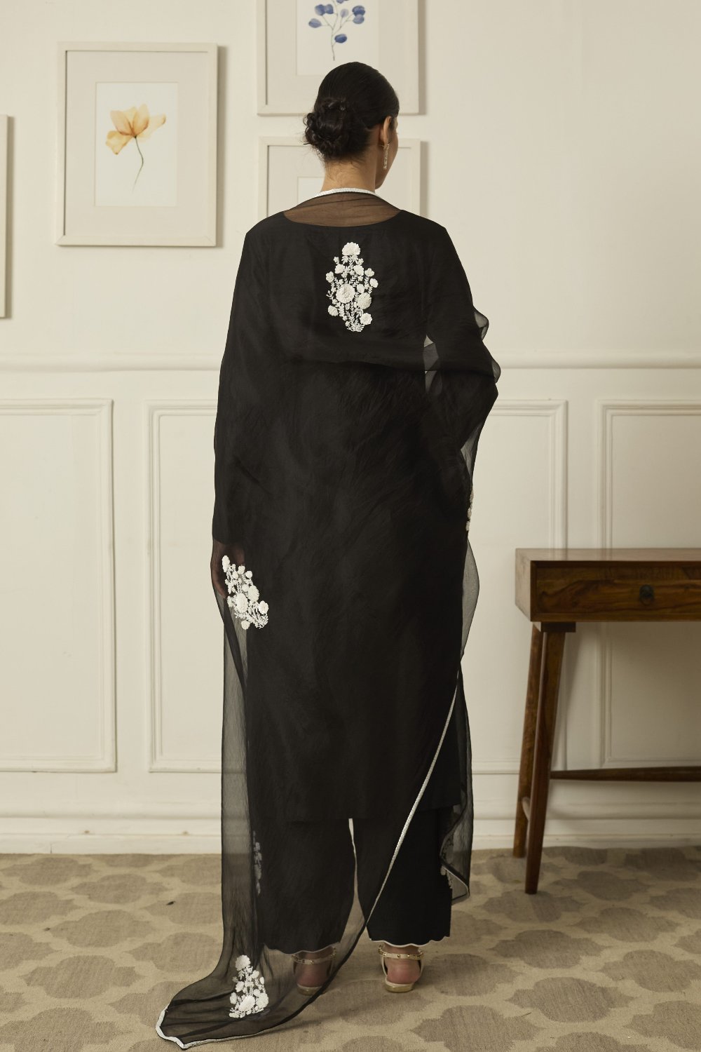BLACK REET Kurta Set - india dress women