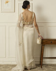 WHITE FLORET Saree - white indian outfits