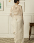 WHITE FLORET Saree - white indian outfits