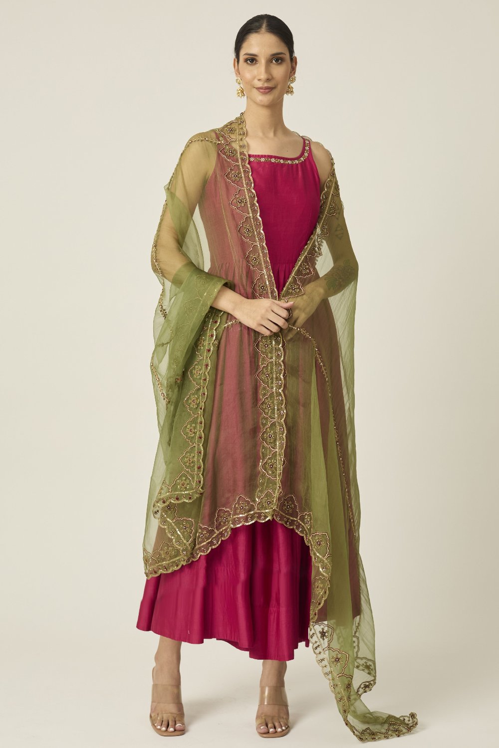 MEHAFIL Anarkali Set - pink indian outfits