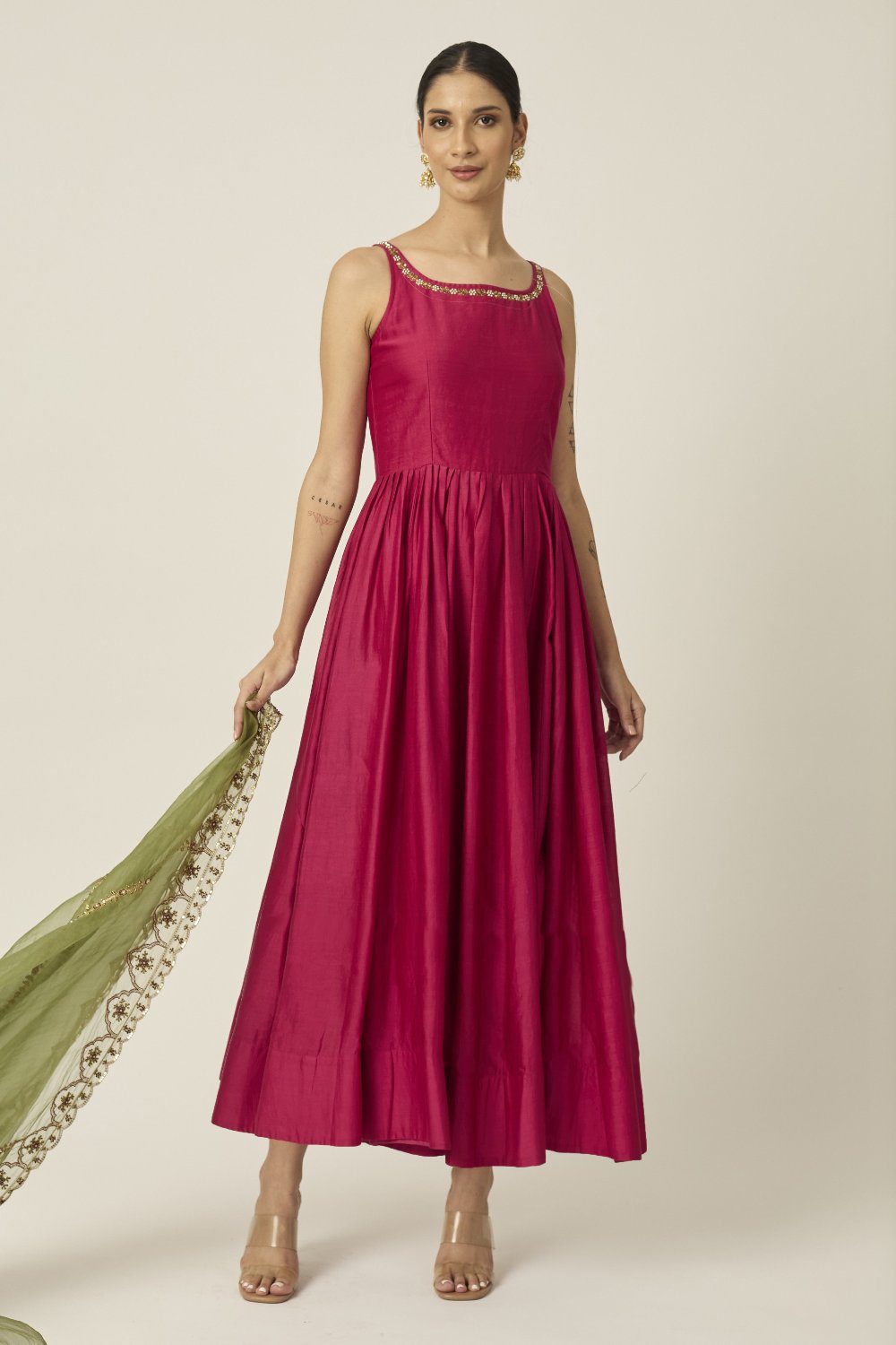MEHAFIL Anarkali Set - pink indian outfits