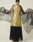 TILFI Golden Sharara Set - designer sharara