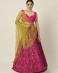 ISHRA Pink Bridal Lehenga - indian bridal lehenga