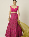 ISHRA Pink Bridal Lehenga - indian bridal lehenga