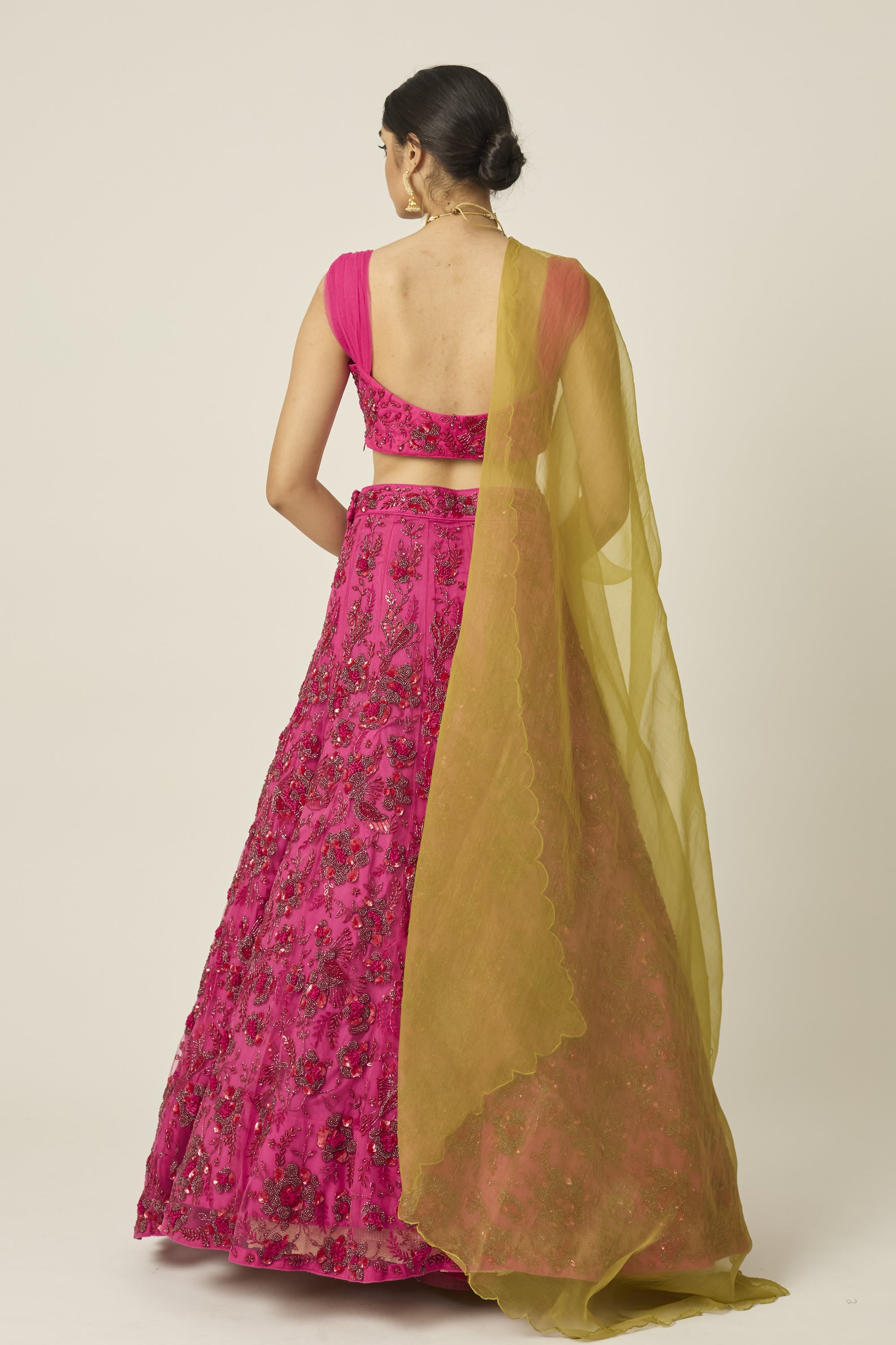 ISHRA Pink Bridal Lehenga - indian bridal lehenga