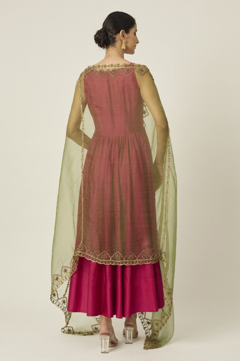 MEHAFIL Anarkali Set - pink indian outfits