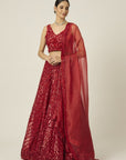 RED ANAMIKA Lehenga Set - lehenga choli