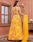 Mango Floral Lehenga with Hand Embroidered Blouse - lehenga