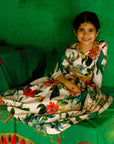 Kids Crepe Printed Top with Skirt Set - kids cloth Sydney