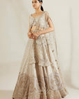 Abalone Grey Gold Lehenga - golden lehenga USA