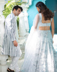 Grey Sherwani with White Pants - sherwani New Zealand