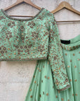 Sage Green Sharmily Lehenga Set - sage green lehenga Australia