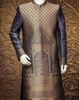 Self Jamawar Embroidered Mughal Theme Sherwani Collection - groom sherwani Sydney