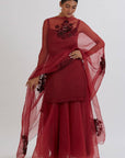 Maroon Aradhana Sharara Kurta Set - sharara kurta Australia