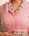 Rose Pink Anarkali with Dupatta - pink anarkali USA