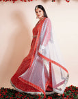 Carmine Red Anarkali Set - red anarkali Canada