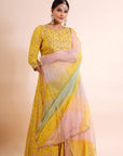 Mustard Yellow Anarkali Set - anarkali set Sydney