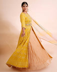 Mustard Yellow Anarkali Set - yellow anarkali USA