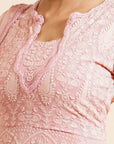 Watermelon Pink Anarkali with Dupatta - pink anarkali New Zealand