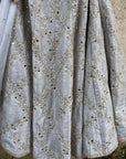 Smokey Grey Bridal Embroidered Lehenga Set - grey lehenga USA