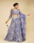 Cerulean Blue Lehenga Set - blue lehenga USA