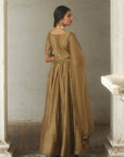 Paro Gold Chanderi Anarkali Set - anarkali set Canada