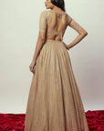 Arya Rose Gold Sequin Lehenga Set - lehenga set New Zealand