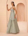 Mint Mirror Lehenga Set - mint lehenga New Zealand