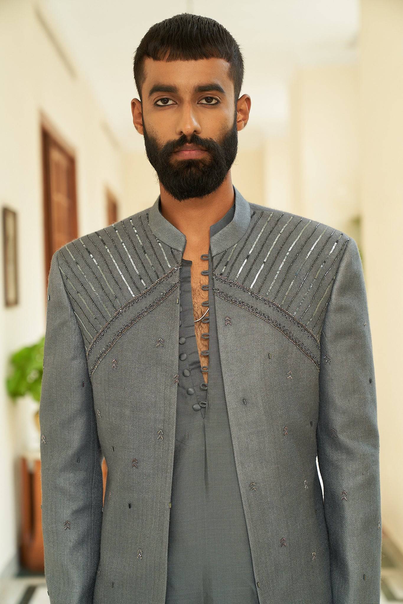 Lava Smoke Jacket Set - indian attire for men Sydney
