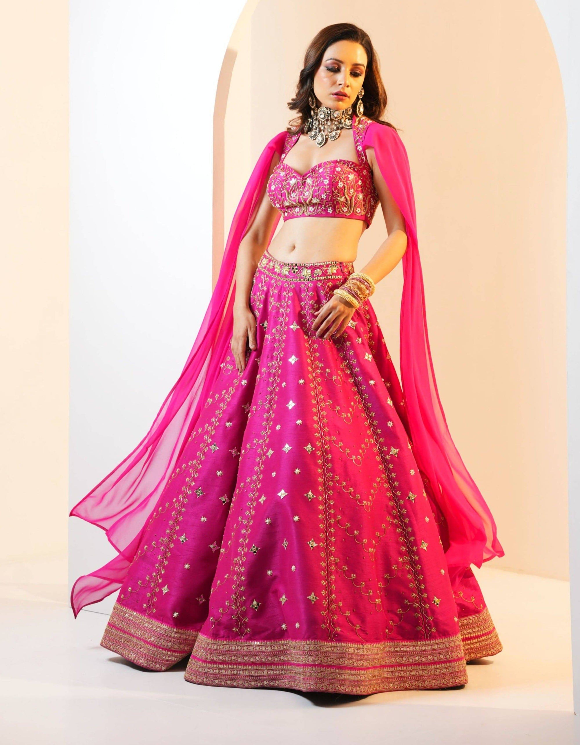 RANIA Lehenga Set - hot pink lehenga USA
